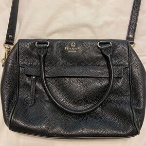 Black Leather Kate Spade Cross Body Purse